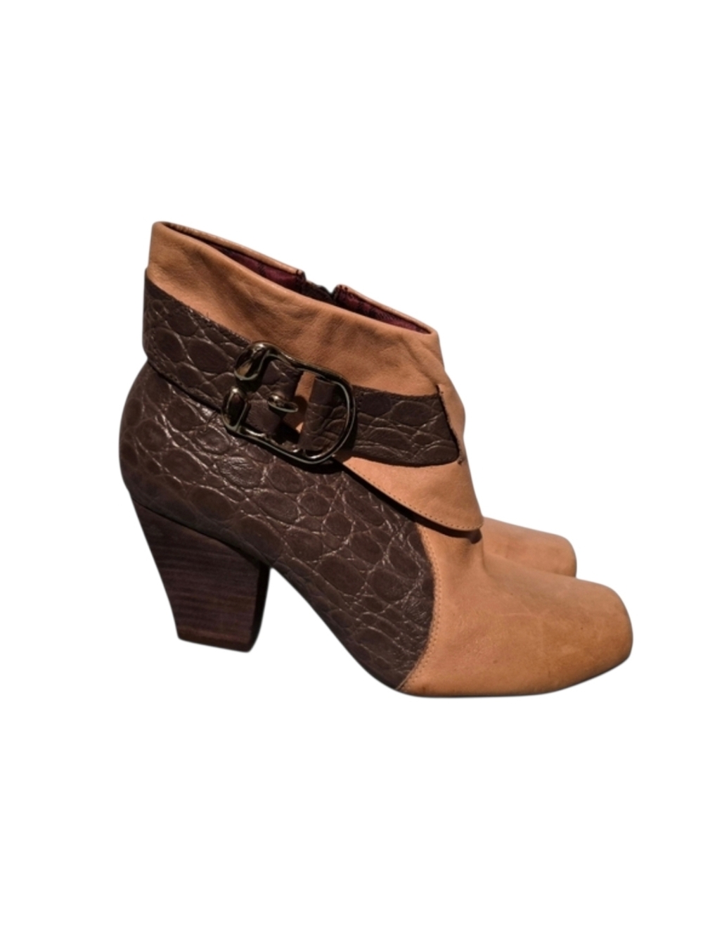 Mariana By GOLC Side-Zip Wedge Heel Ankle Harness Boots, Made In Brazil